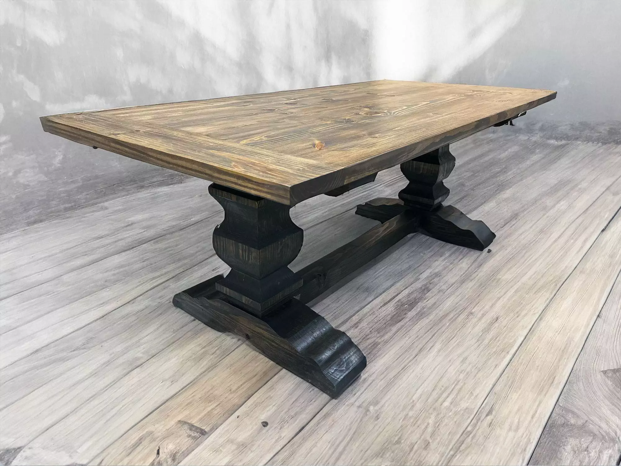 Pedestal Leg Table in Solid Wood