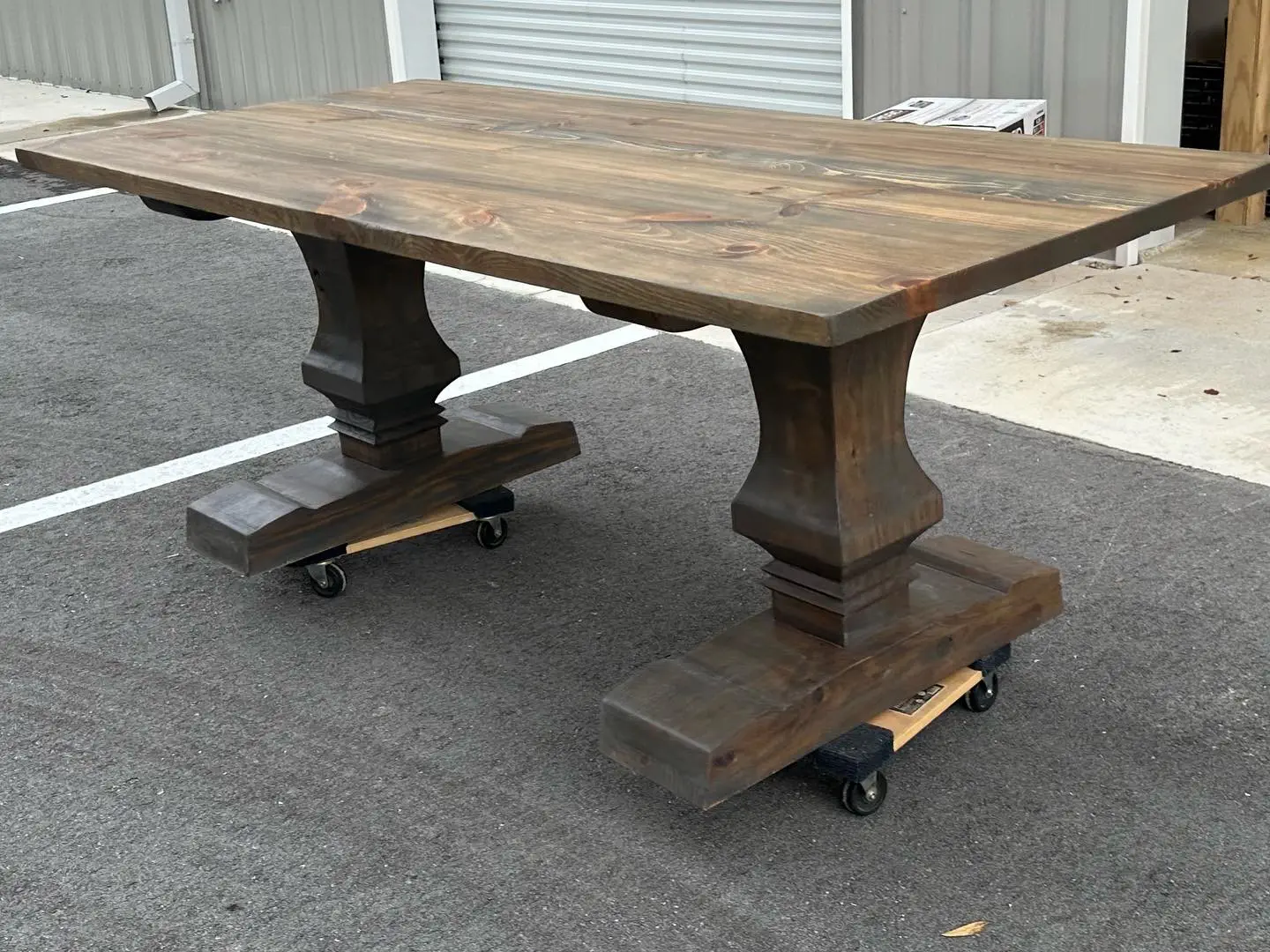 Sarasota Bold Modern Pedestal Solid Wood Dining Table
