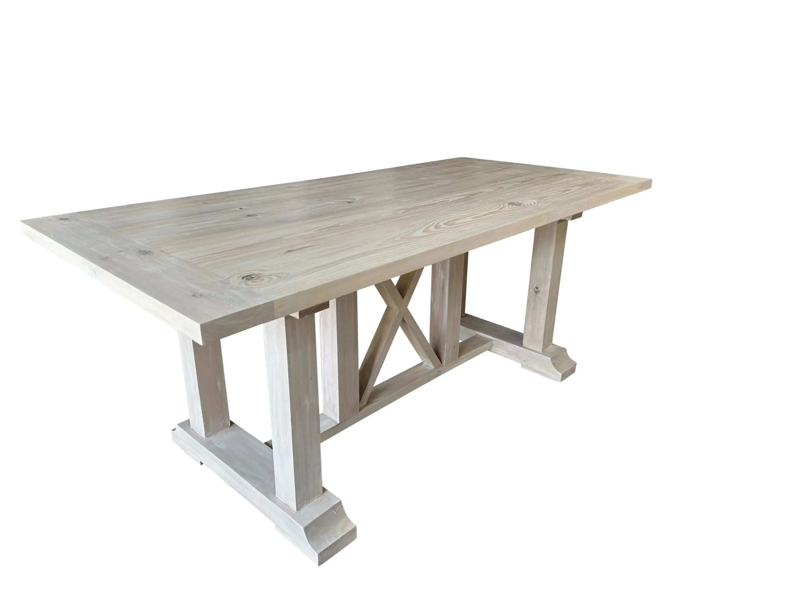 The Port Salerno Custom Solid Wood Dining Table in Antiqued White Finish - Image 2