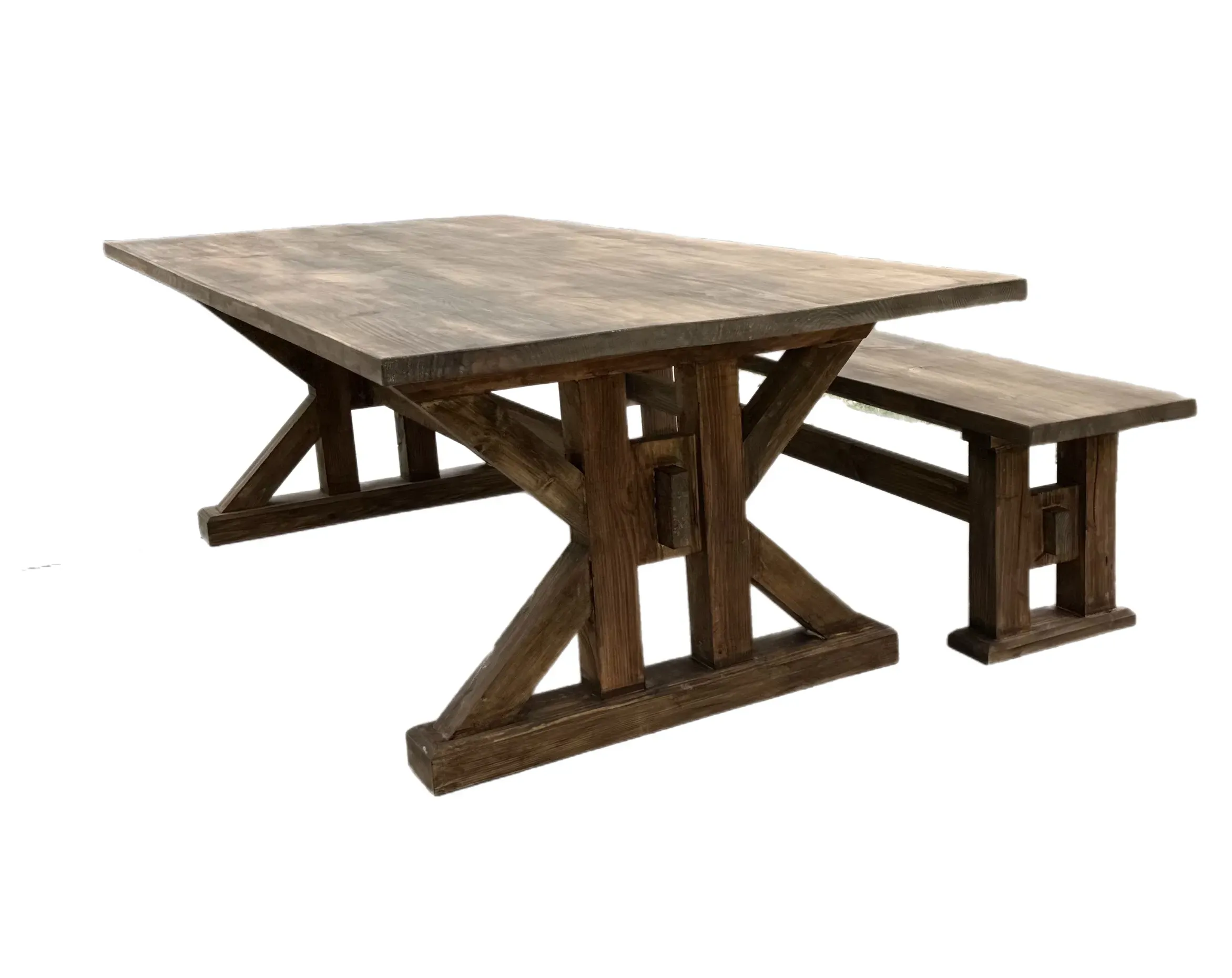 The Amelia Rustic French Country Solid Wood Custom Dining Room Table - Image 3
