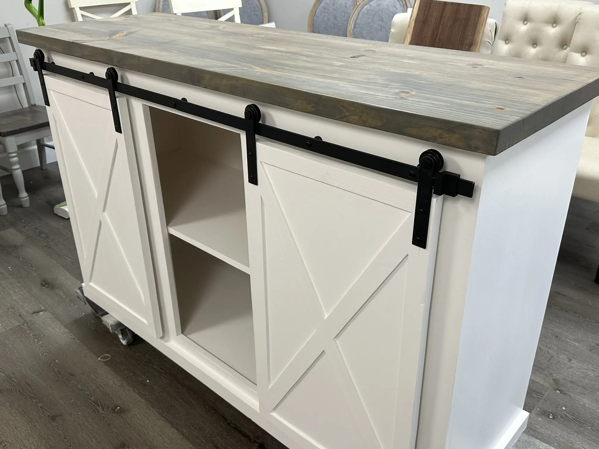 Barn Door Style Buffet Console - Image 2