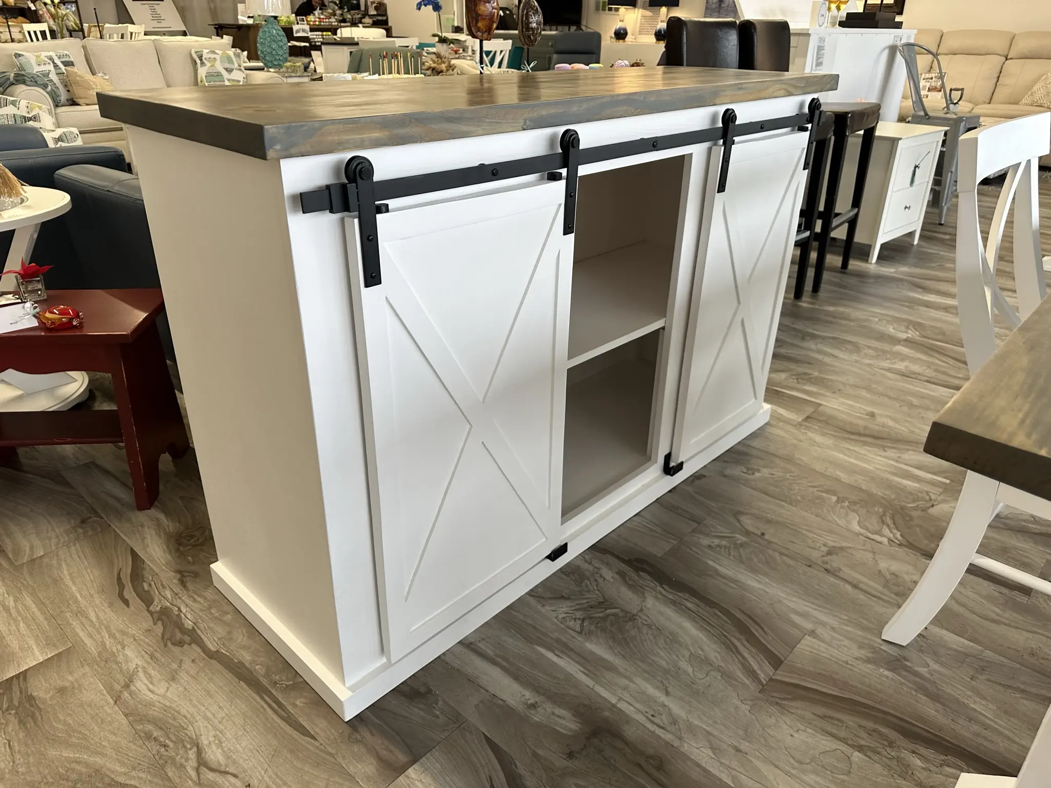 Barn Door Style Buffet Console - Image 3