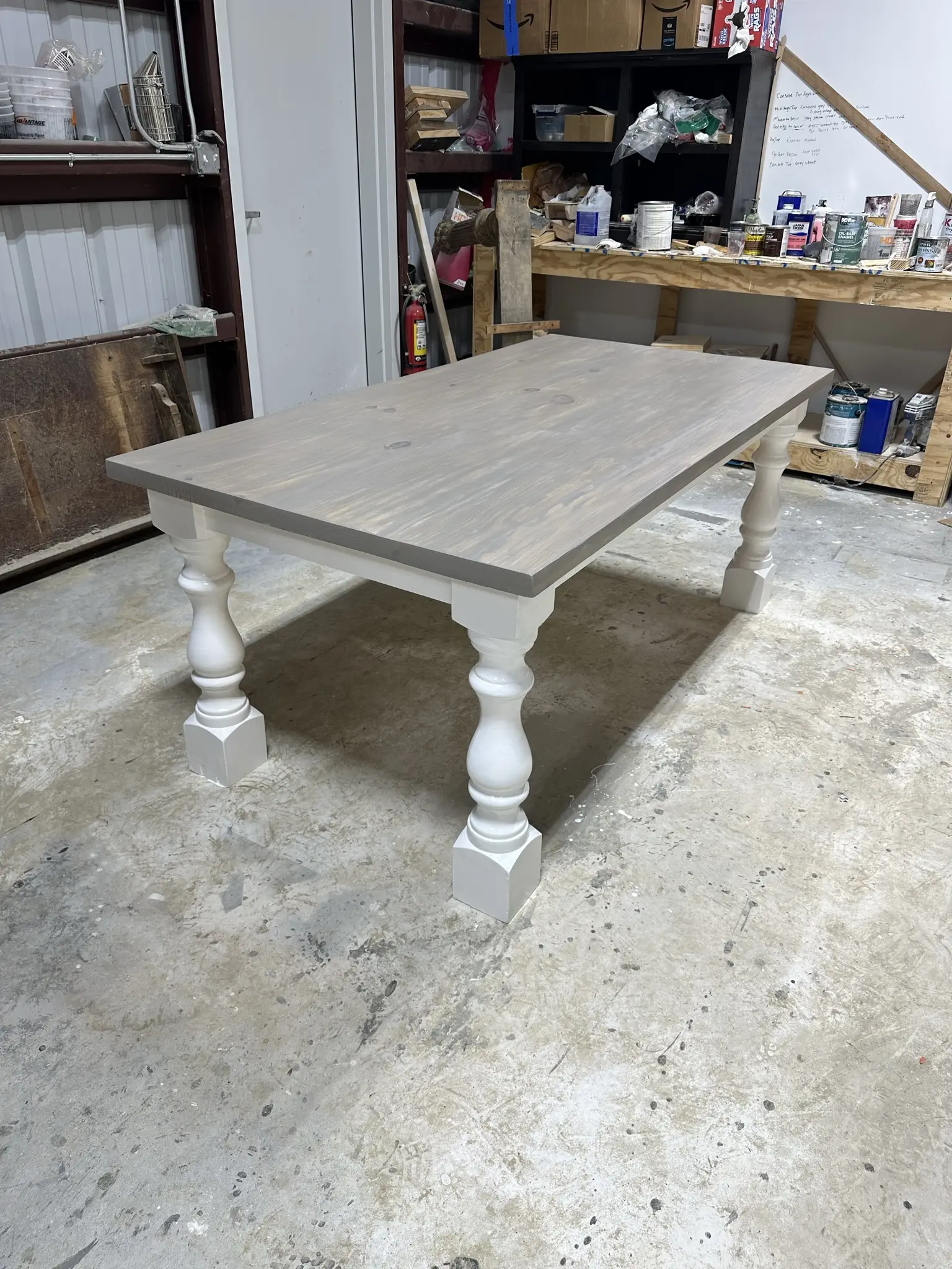 Handcrafted Custom Solid Wood Dining Room Table Montestary Leg
