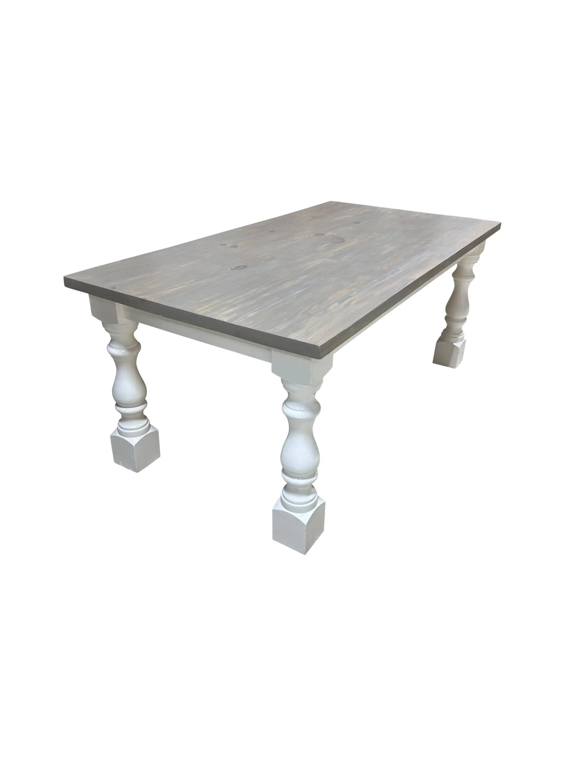 Handcrafted Custom Solid Wood Dining Room Table Montestary Leg - Image 2