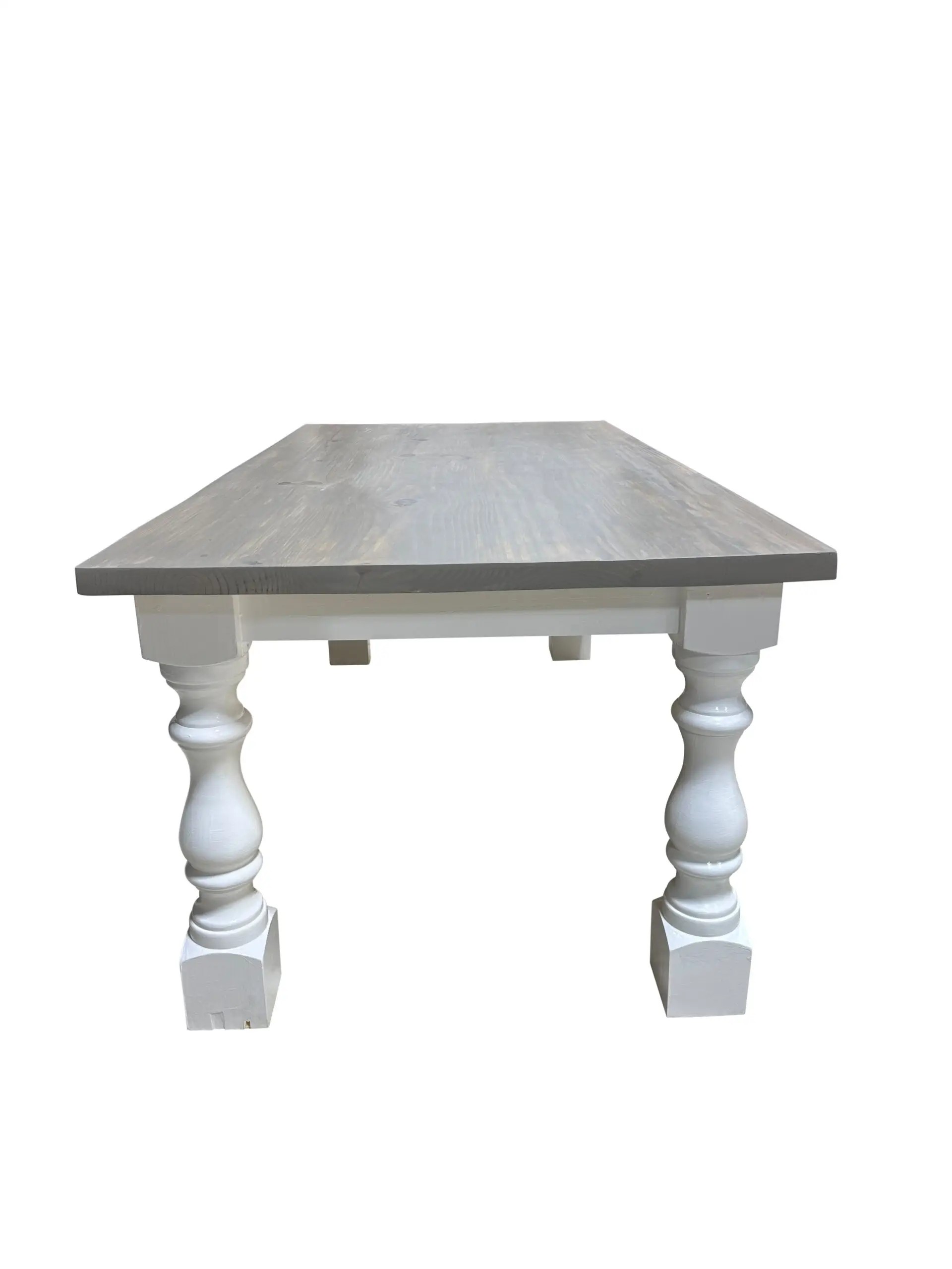 Handcrafted Custom Solid Wood Dining Room Table Montestary Leg - Image 3
