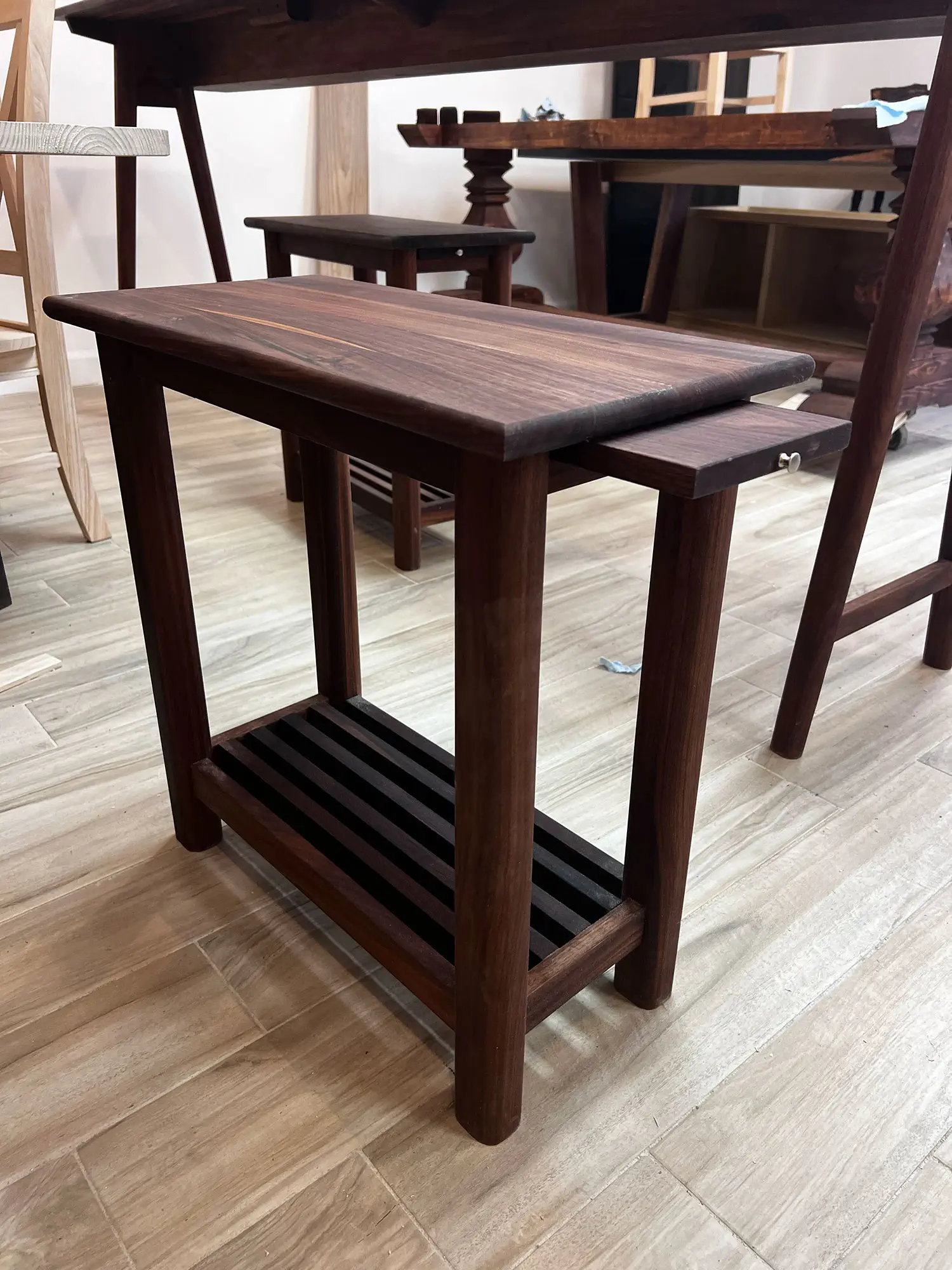 Solid Walnut End Table