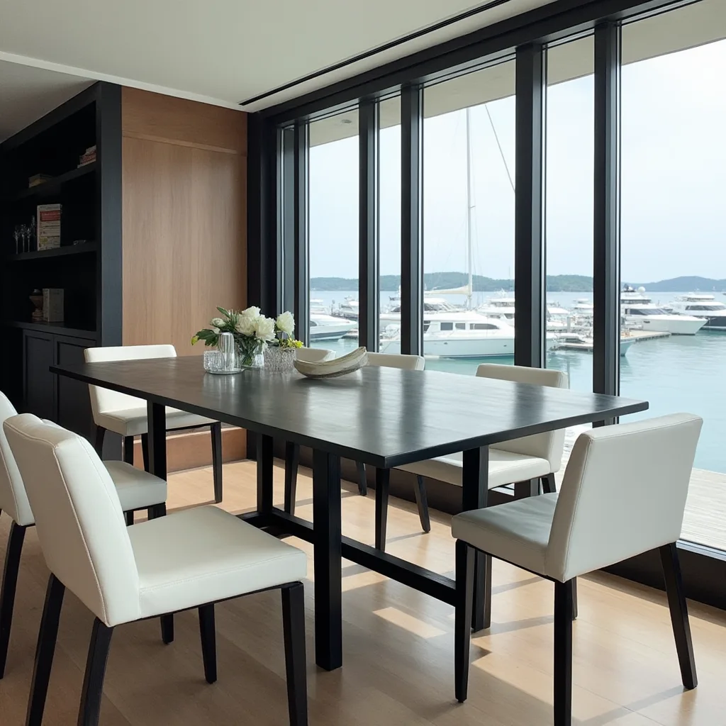Dark hard wood tables, made with care and attention to detail at Orchid Wood Co